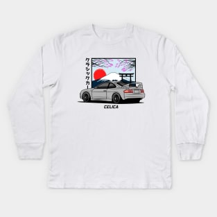 GT4 Silver Celica GT-Four Kids Long Sleeve T-Shirt